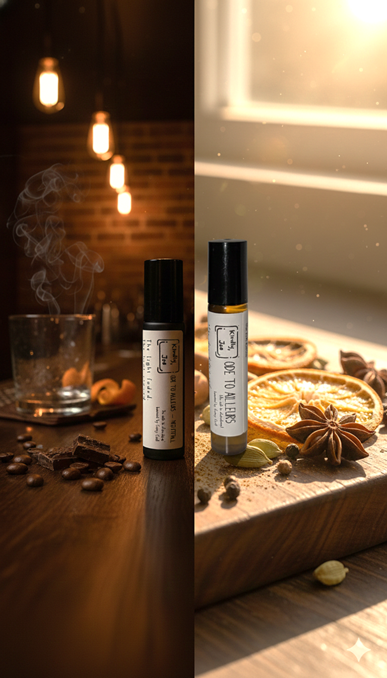 Ode to Ailleurs (An Ode to Elsewhere)  The Day and The Night Fragrance - Organic Perfume Oil